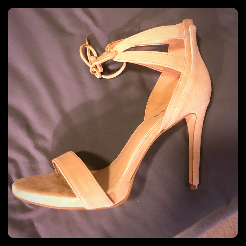 Gianni Bini Jordie Suede Ankle Tie Sandals Size 9